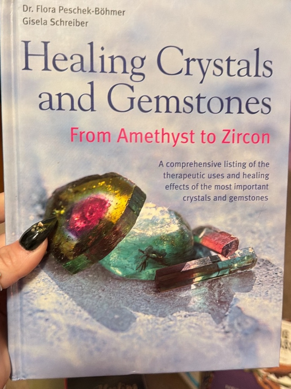 Healing Crystals and Gemstones Notebook - Blue & Pink Cover